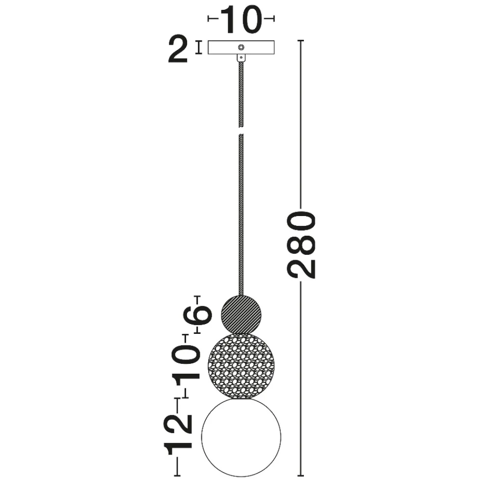 Lampade A Sospensione-Selezionato da Mazzolaluce Lampada a sospensione travertino sfera vetro per comodino