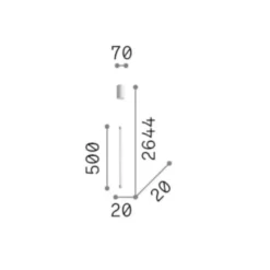 Lampade A Sospensione-Ideal Lux Lampada a sospensione tubix led 3000k 50cm