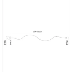 Lampade A Sospensione-Selezionato da Mazzolaluce Lampada a sospensione tubo led 2200k-3300k dimmerabile con telecomando