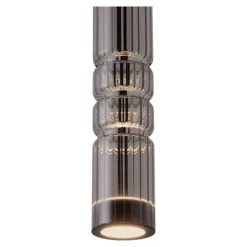 Lampade A Sospensione-Selezionato da Mazzolaluce Lampada a sospensione tubo vetro fume per camera da letto
