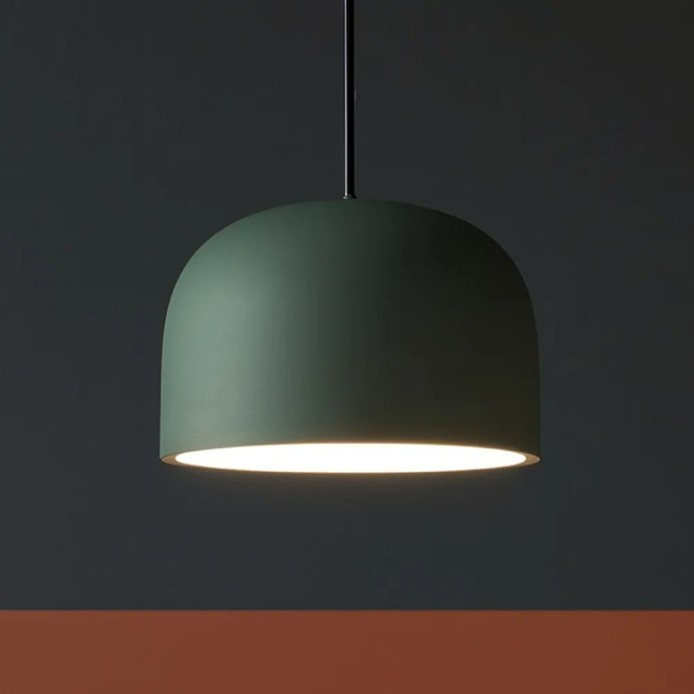 Lampade A Sospensione-Perenz Illuminazione Lampada a sospensione verde bianco cupola yelmo
