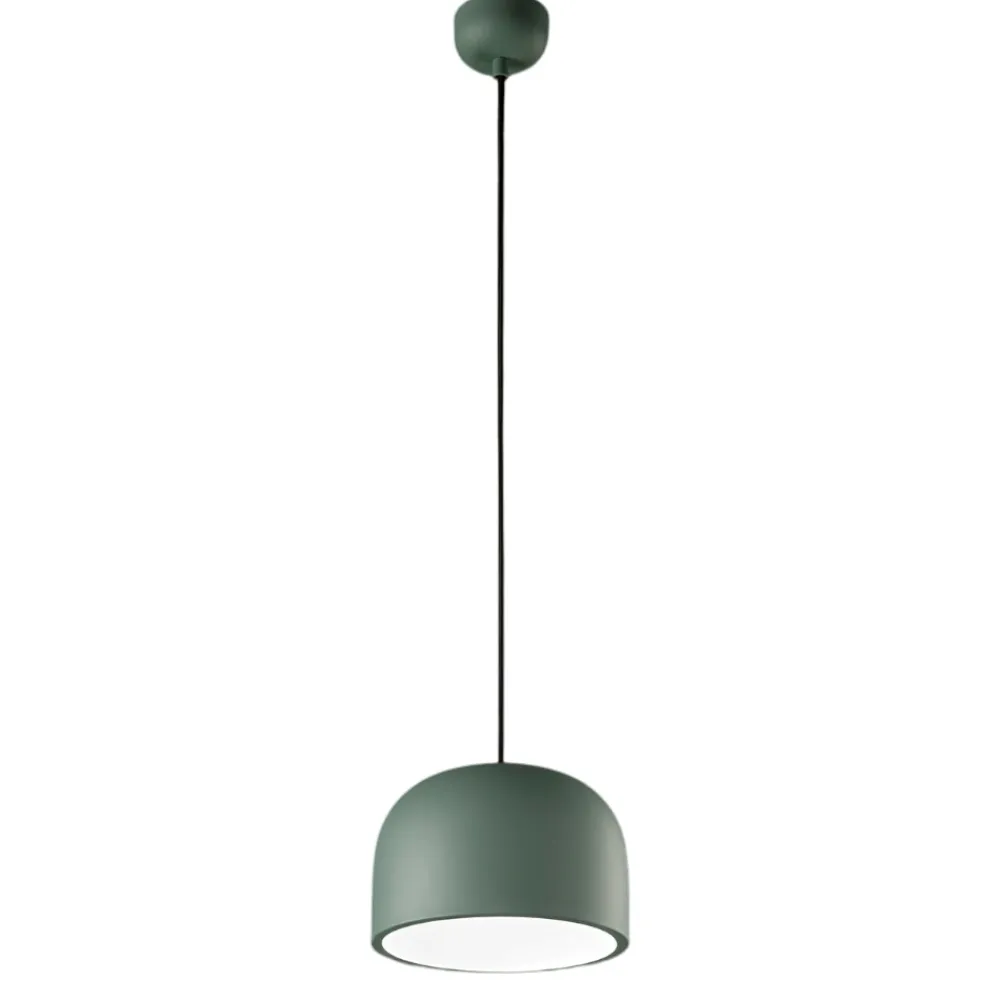 Lampade A Sospensione-Perenz Illuminazione Lampada a sospensione verde bianco cupola yelmo