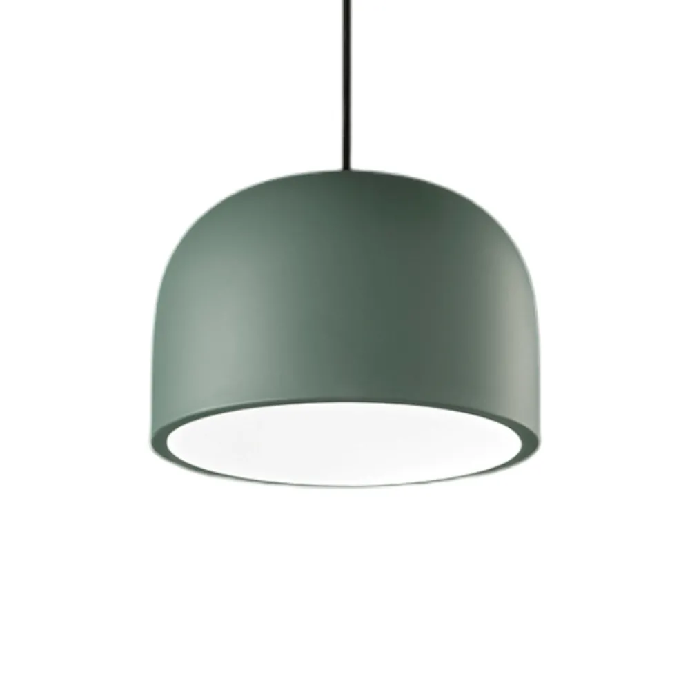 Lampade A Sospensione-Perenz Illuminazione Lampada a sospensione verde bianco cupola yelmo