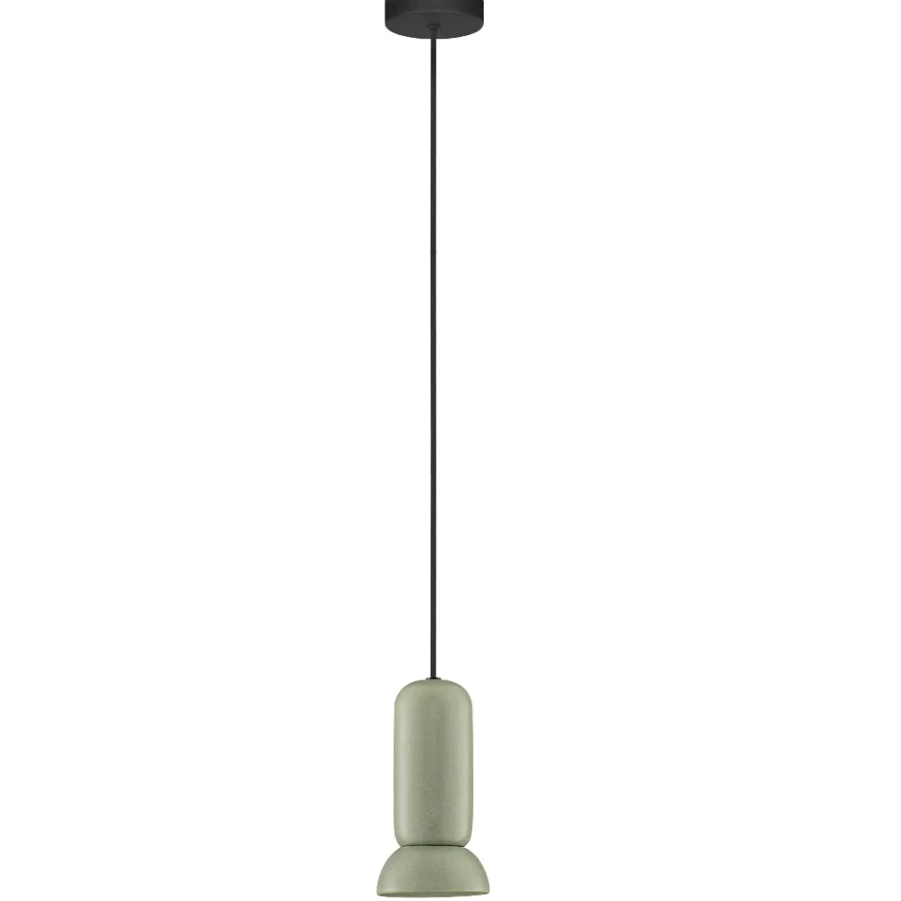 Lampade A Sospensione-Selezionato da Mazzolaluce Lampada a sospensione verde satinato di ceramica