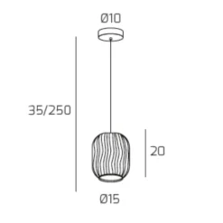 Lampade A Sospensione-Top Light Lampada a sospensione verde toplight tender per isola cucina