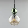 Lampade A Sospensione-Selezionato da Mazzolaluce lampada a sospensione vetro ambra verde per comodini camera da letto
