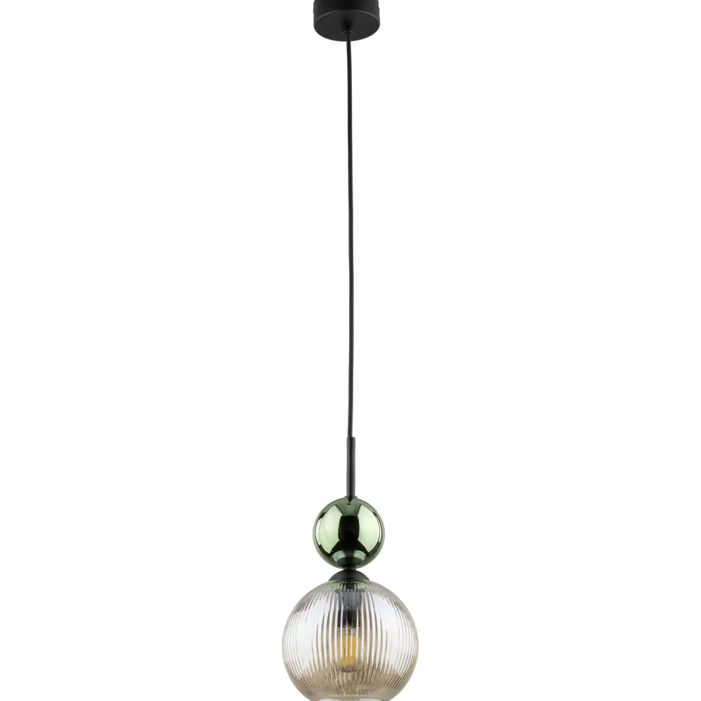 Lampade A Sospensione-Selezionato da Mazzolaluce lampada a sospensione vetro ambra verde per comodini camera da letto