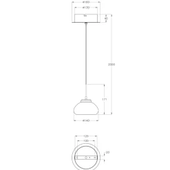 Lampade A Sospensione-Fabas Luce Lampada a sospensione vetro ambra arabella