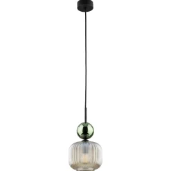 Lampade A Sospensione-Selezionato da Mazzolaluce lampada a sospensione vetro ambra verde stile contemporaneo