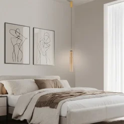 Lampade A Sospensione-Selezionato da Mazzolaluce Lampada a sospensione vetro ambra per comodino led 3000k