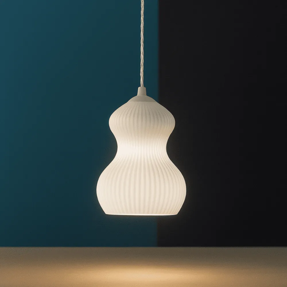 Lampade A Sospensione-Ondaluce Lampada a sospensione vetro bianco opaco madagascar