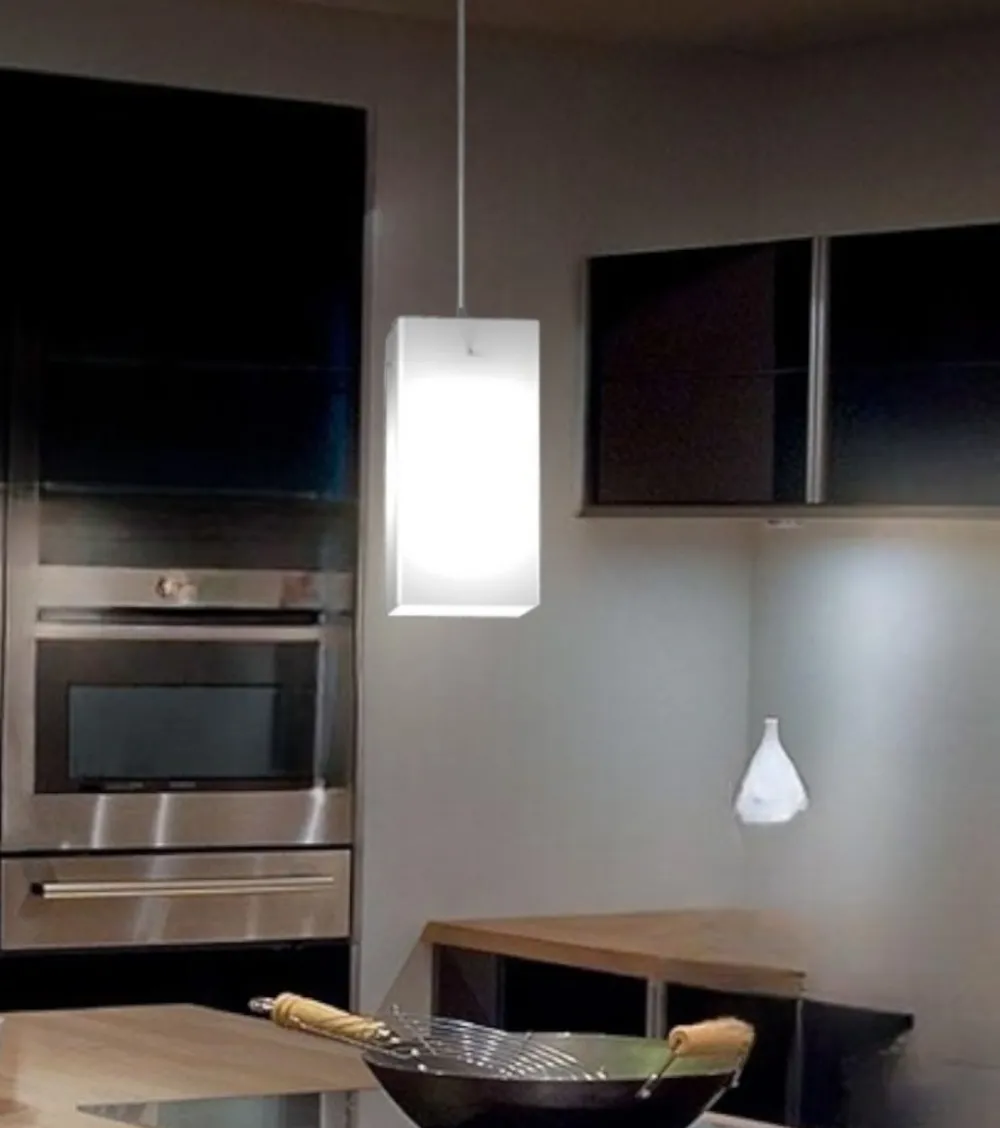 Lampade A Sospensione-Top Light Lampada a sospensione vetro bianco