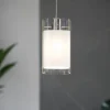 Lampade A Sospensione-Top Light Lampada a sospensione vetro bianco quadrata