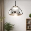 Lampade A Sospensione-Fabas Luce Lampada a sospensione vetro fume lucille