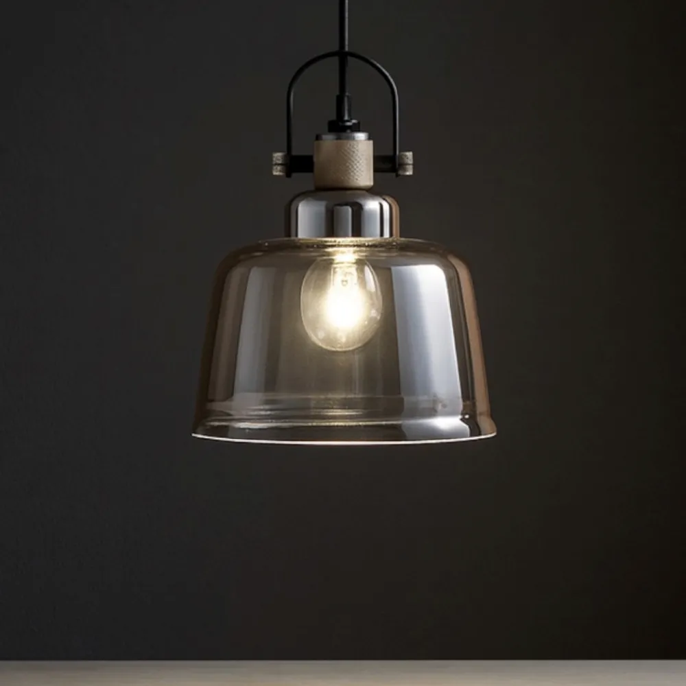 Lampade A Sospensione-Perenz Illuminazione Lampada a sospensione vetro fume vintege
