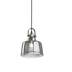 Lampade A Sospensione-Perenz Illuminazione Lampada a sospensione vetro fume vintege