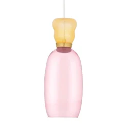 Lampade A Sospensione-Selezionato da Mazzolaluce Lampada a sospensione vetro giallo rosa moderna led 9w 3000k