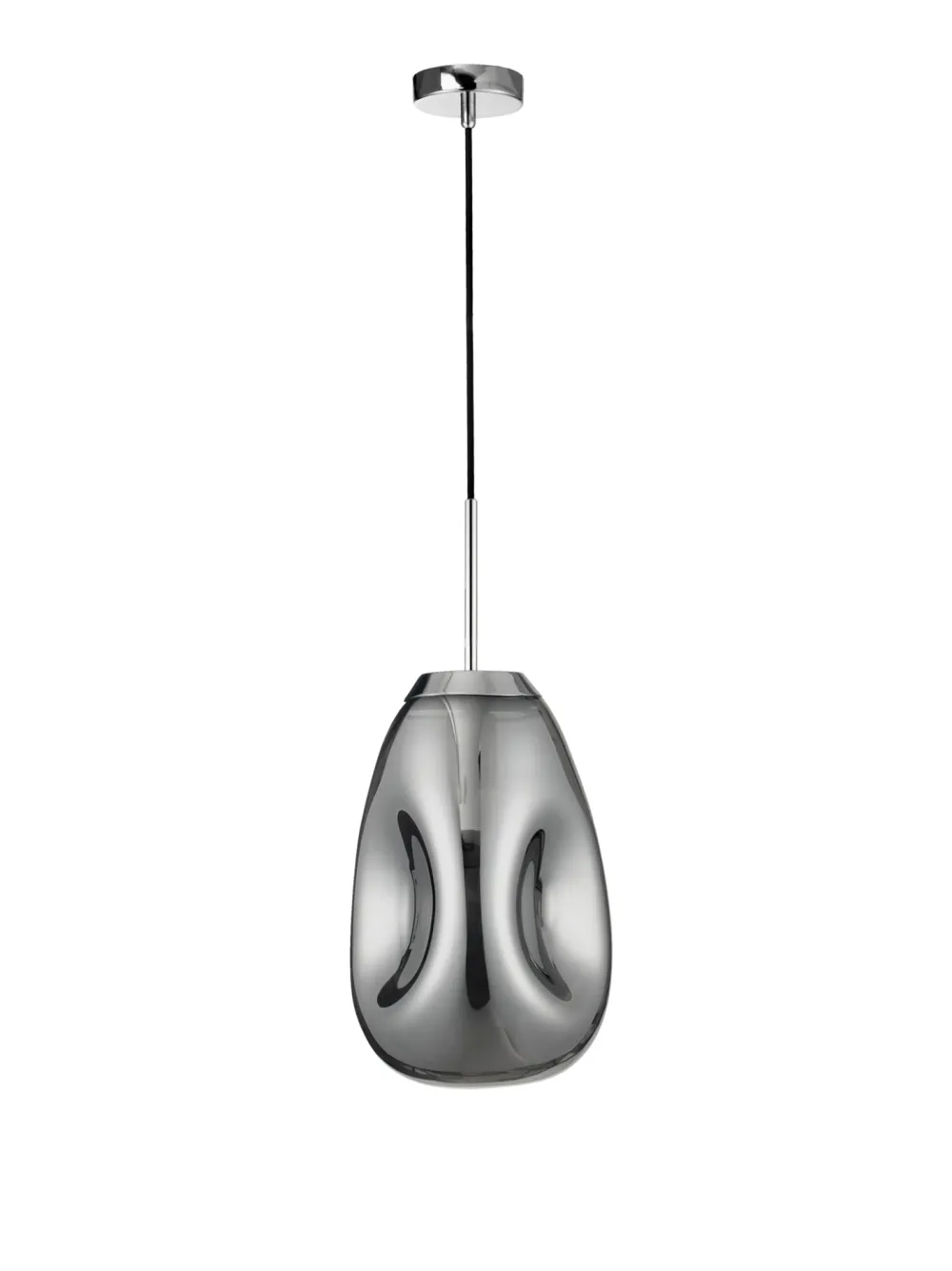 Lampade A Sospensione-Selezionato da Mazzolaluce Lampada a sospensione vetro modellato cromo specchiato design moderno