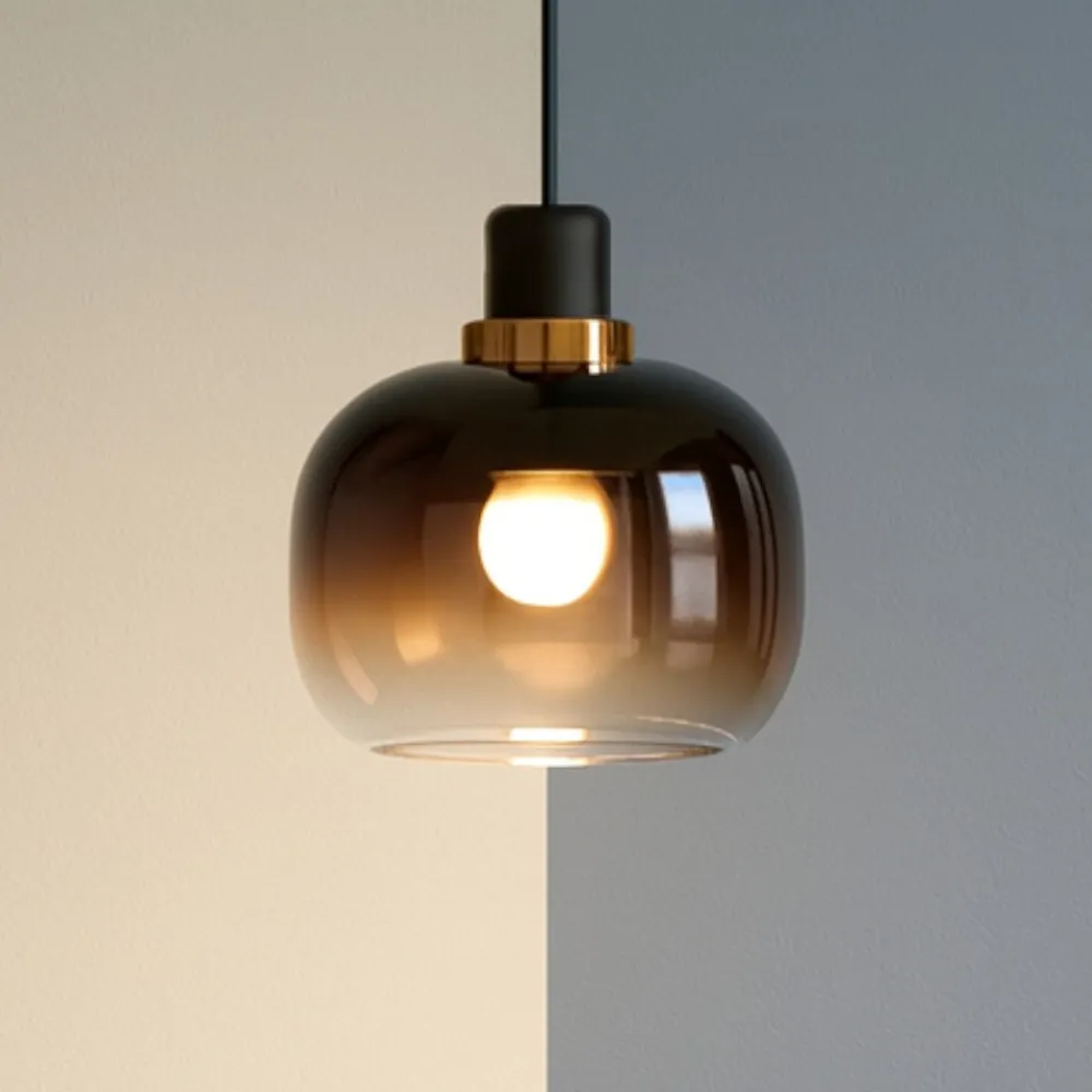 Lampade A Sospensione-Eglo Lampada a sospensione vetro marrone oilella