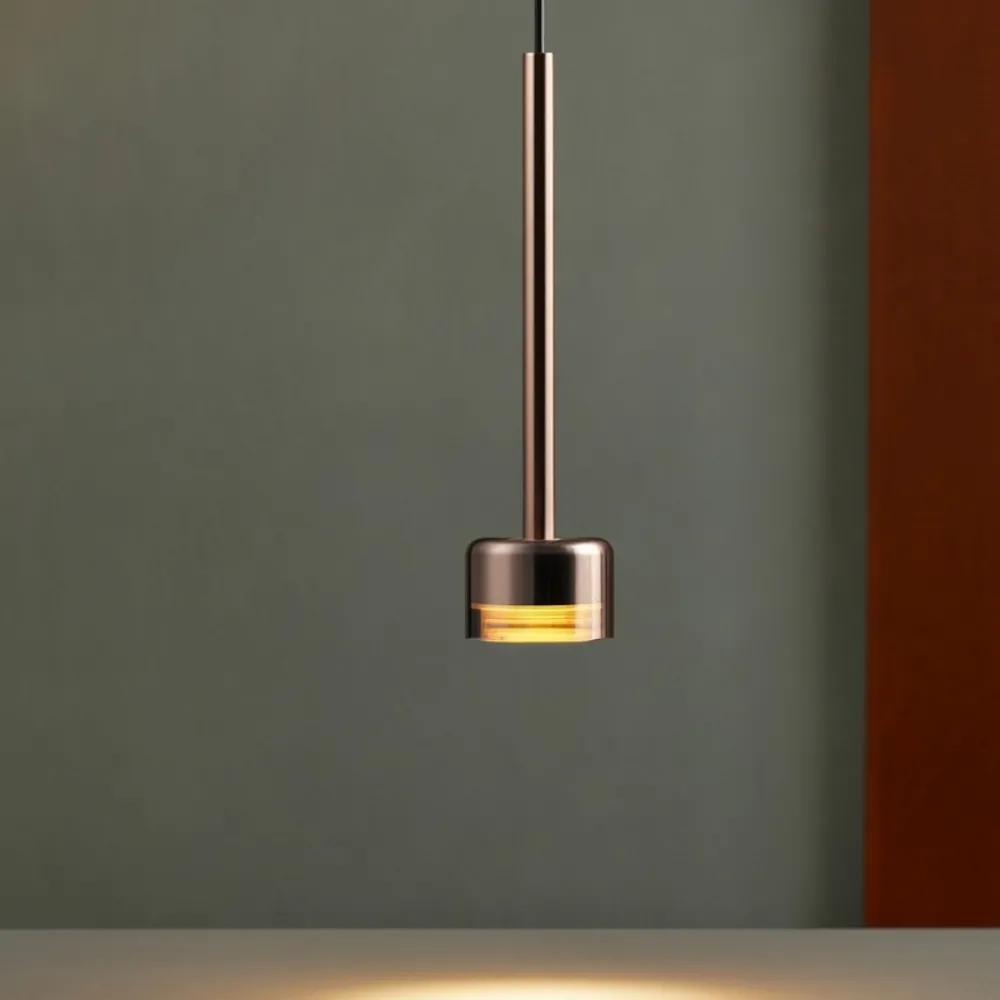 Lampade A Sospensione-Selezionato da Mazzolaluce Lampada a sospensione vetro rame trasparente