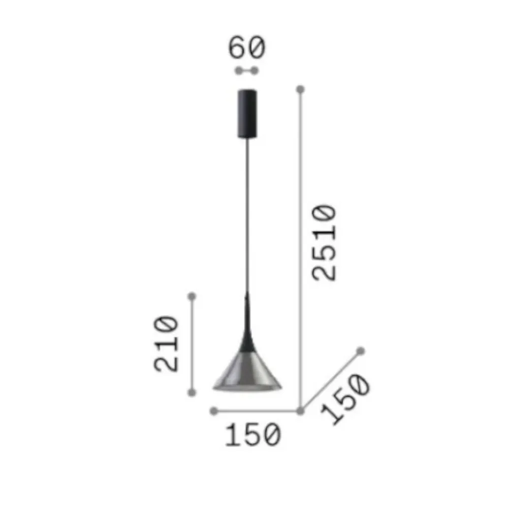 Lampade A Sospensione-Ideal Lux Lampada a sospensione vetro trasparente cocktail led 3000k da cucina