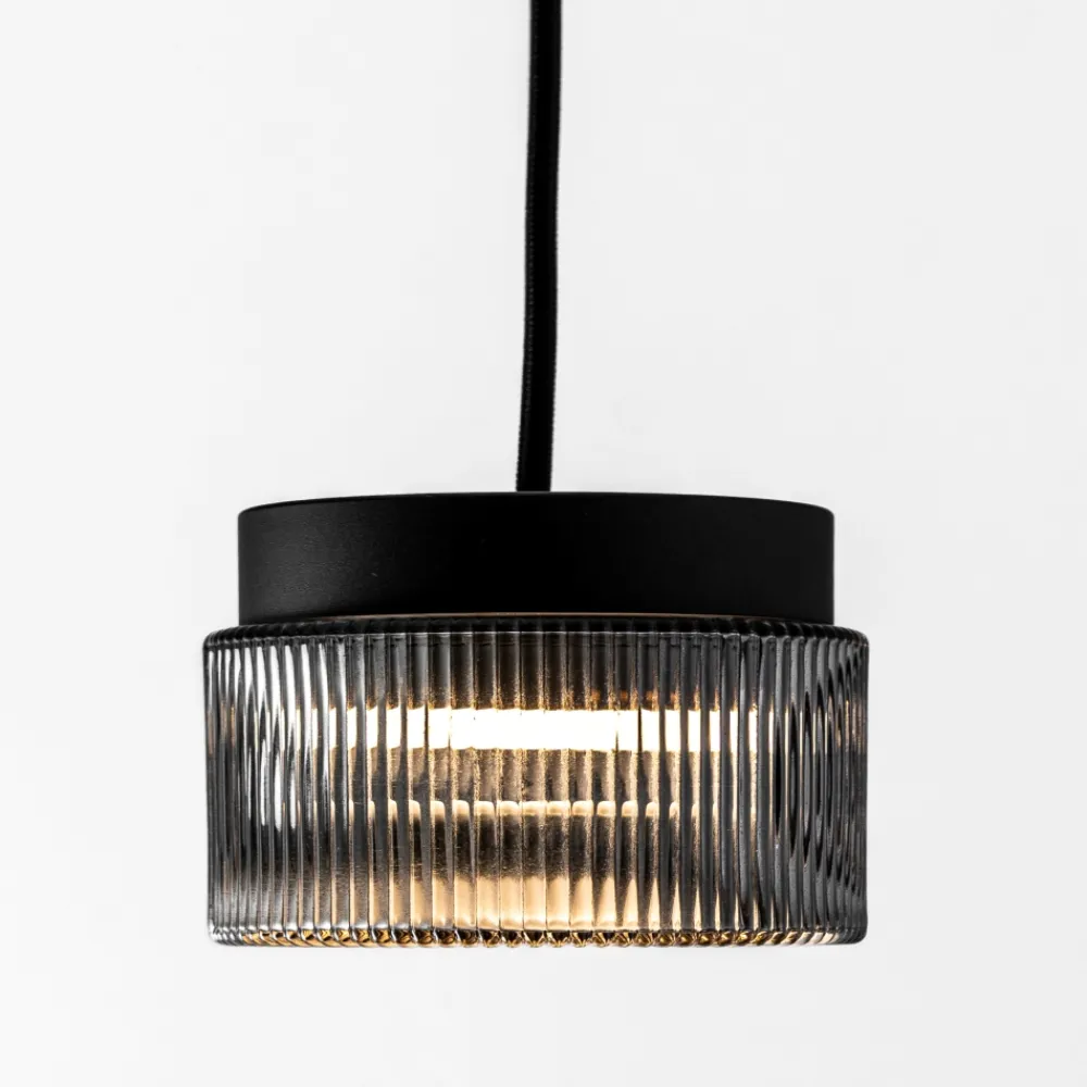 Lampade A Sospensione-Vivida International Lampada a sospensione vivida pilastro vetro fumé
