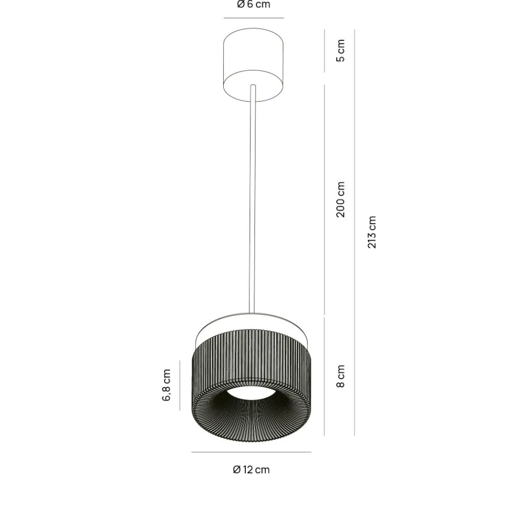 Lampade A Sospensione-Vivida International Lampada a sospensione vivida pilastro vetro fumé