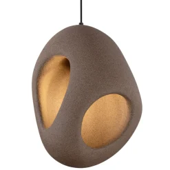 Lampade A Sospensione-Selezionato da Mazzolaluce Lampada a sospensione wabi sabi japandi marrone design moderno