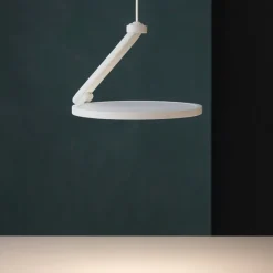Lampade A Sospensione-Selezionato da Mazzolaluce Lampada bianca a sospensione disco orientabile led 3000k