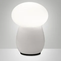 Abat Jour-Fabas Luce Lampada bianca da tavolo design moderna in vetro freddy