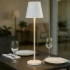 Lampade Da Tavolino Esterno-Perenz Illuminazione Lampada bianca h39cm portatile da tavolino per ristoranti diva perenz