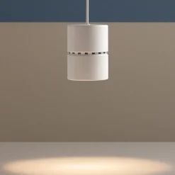 Lampade A Sospensione-Gea Luce Lampada cilindrica a sospensione per isola bianco led 15w 3000k fp