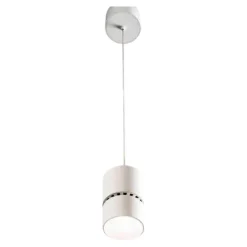 Lampade A Sospensione-Gea Luce Lampada cilindrica a sospensione per isola bianco led 15w 3000k fp