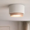 Plafoniere Moderne-Sforzin Illuminazione Lampada cilindro da soffitto gesso bordo rame sforzin syme