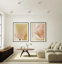 Plafoniere Moderne-Sforzin Illuminazione Lampada cilindro da soffitto gesso bordo rame sforzin syme