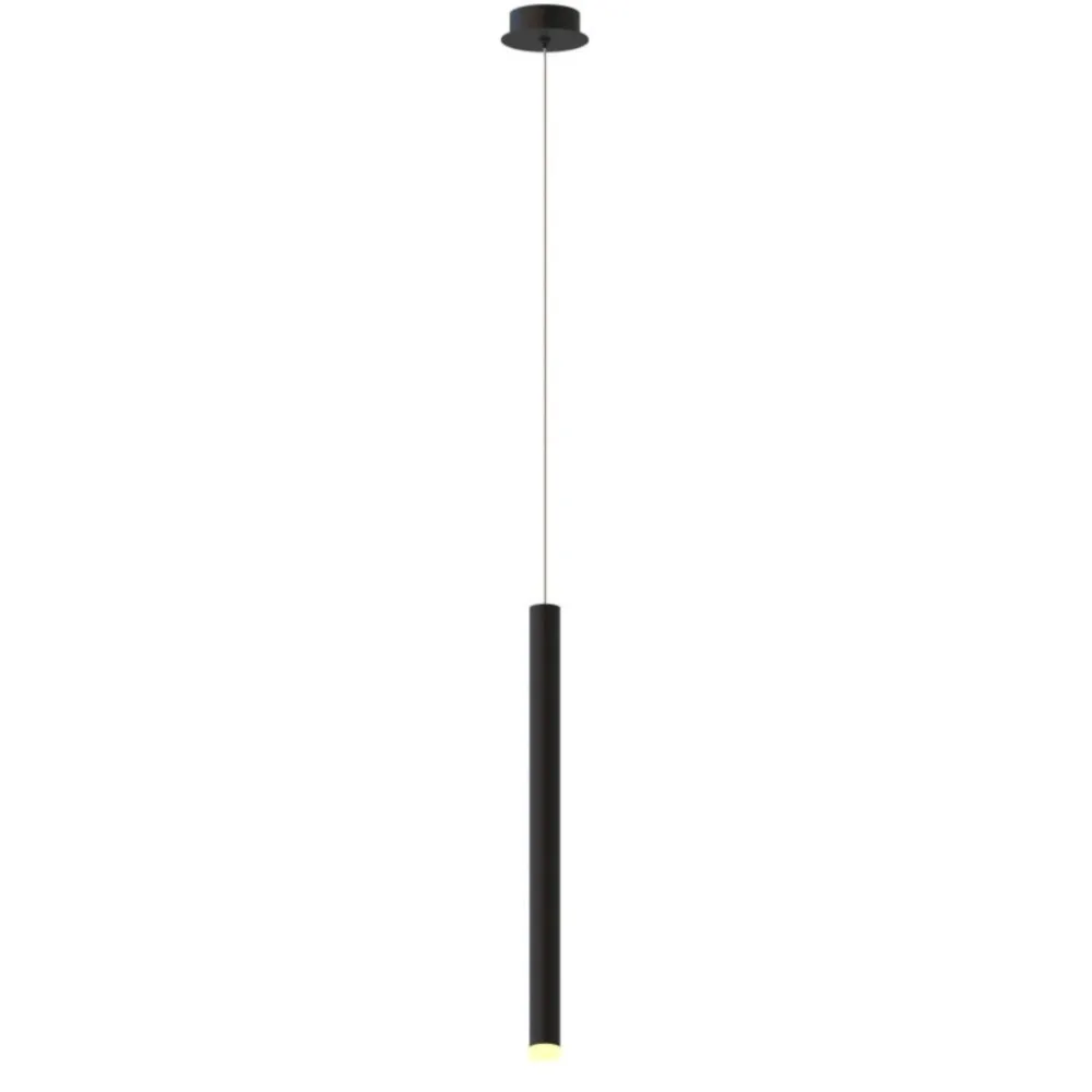 Lampade A Sospensione-Selezionato da Mazzolaluce Lampada cilindro nero sospensione led 6w 3000k