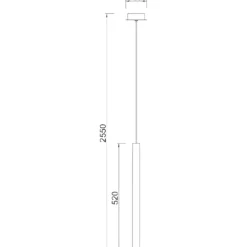Lampade A Sospensione-Selezionato da Mazzolaluce Lampada cilindro nero sospensione led 6w 3000k