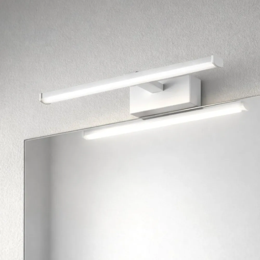 Applique Da Bagno-Fabas Luce Lampada 30cm bianca per specchio da bagno led 6w 3000k nala