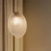 Lampade A Sospensione-Selezionato da Mazzolaluce Lampada conchiglia di vetro l15cm a sospensione per comodini