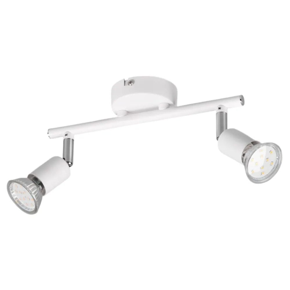 Plafoniere Moderne-Selezionato da Mazzolaluce Lampada con due faretti bianchi orientabili
