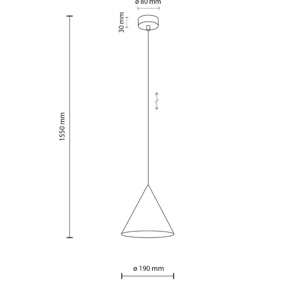 Lampade A Sospensione-Selezionato da Mazzolaluce Lampada cono bianco a sospensione 21 cm