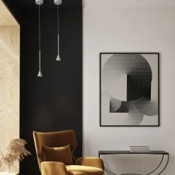 Lampade A Sospensione-Selezionato da Mazzolaluce Lampada cono pendente a sospensione bianco led dimmerabile