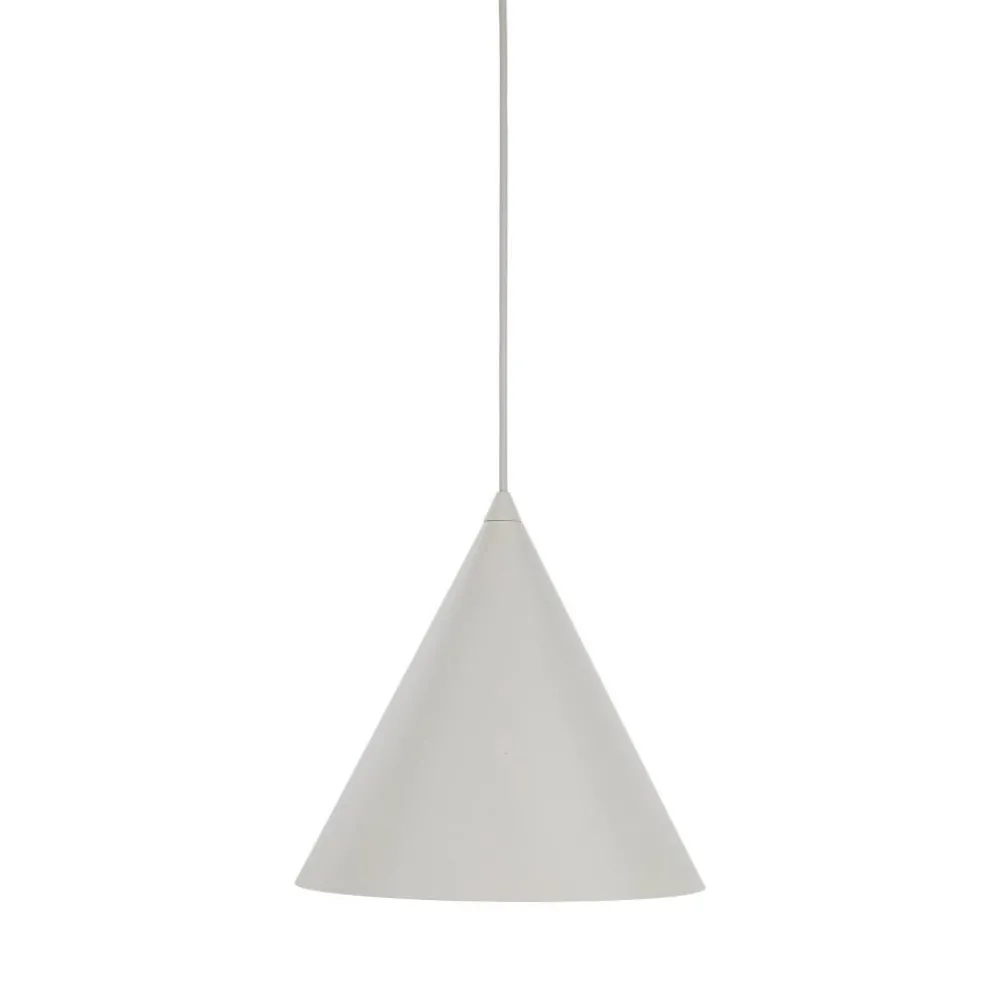Lampade A Sospensione-Selezionato da Mazzolaluce Lampada cono sospensione beige 25cm
