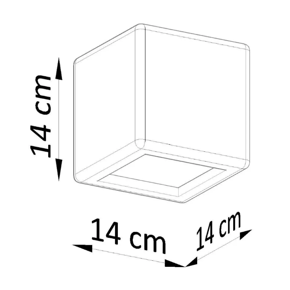Applique Da Parete-Selezionato da Mazzolaluce Lampada cubo applique gesso bianco pitturabile