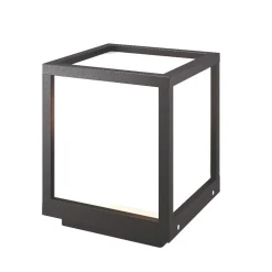 Lampade Da Esterno Giardino-Selezionato da Mazzolaluce Lampada da appoggio per esterno cubo antracite