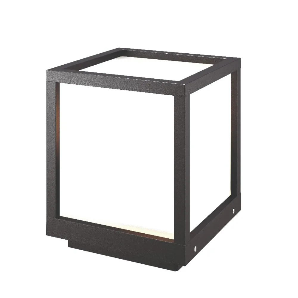 Lampade Da Esterno Giardino-Selezionato da Mazzolaluce Lampada da appoggio per esterno cubo antracite