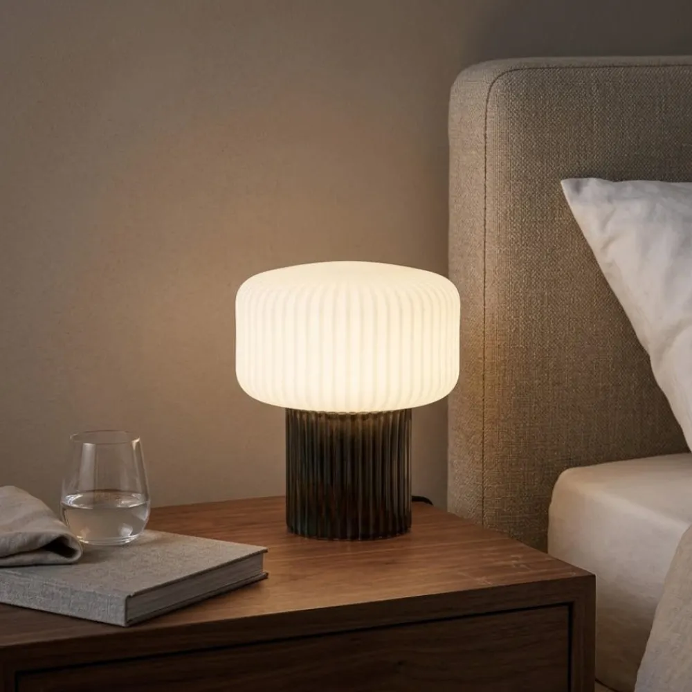 Abat Jour-Perenz Illuminazione Lampada da comodino abat-jour di ceramica marrone moderna otty perenz