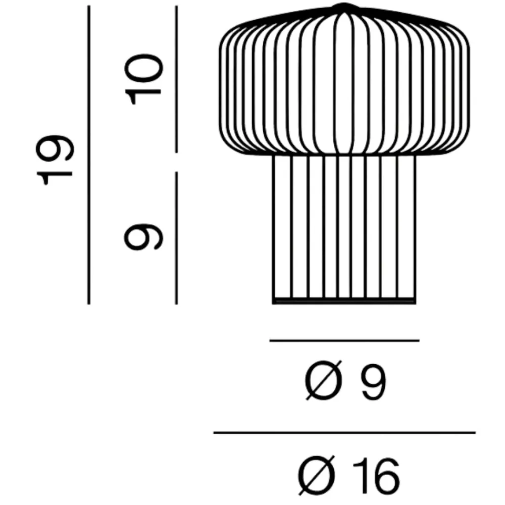Abat Jour-Perenz Illuminazione Lampada da comodino abat-jour di ceramica marrone moderna otty perenz