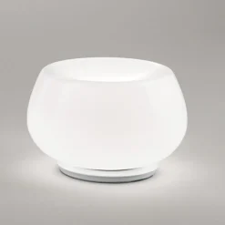 Abat Jour-Perenz Illuminazione Lampada da comodino abat jour in vetro bianco led 3000k moderna kave perenz