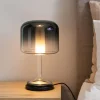 Abat Jour-Maytoni Lampada da comodino abat-jour spirito led 3000k vetro grigio fumo